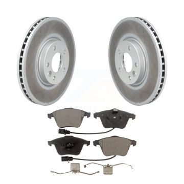 Front Coat Brake Rotors Ceramic Pad Kit For Volkswagen CC With 340mm Diameter Rotor KGT-102076