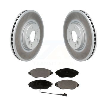 Front Coated Disc Brake Rotors And Ceramic Pads Kit For Volkswagen CC AWD KGT-102077