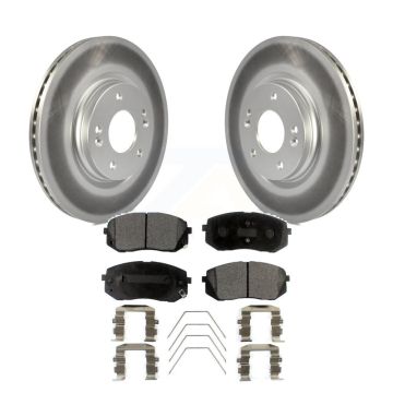 Front Coat Disc Brake Rotors Ceramic Pad Kit For Hyundai Kona Kia Seltos Forte Elantra GT KGT-102083