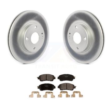 Front Coated Disc Brake Rotors And Ceramic Pads Kit For Toyota Yaris iA Scion KGT-102085