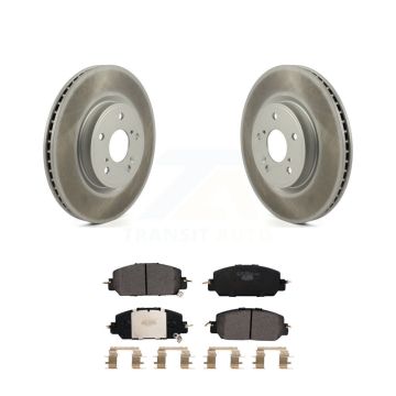 Front Coated Disc Brake Rotors And Ceramic Pads Kit For Honda CR-V HR-V KGT-102091