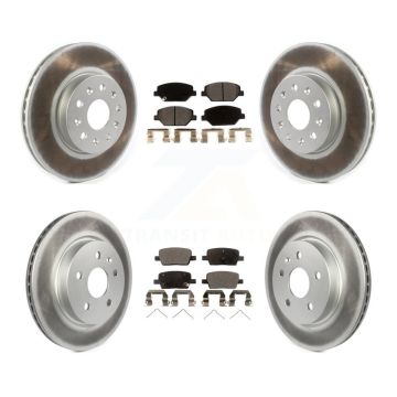 Front Rear Coat Brake Rotors Ceramic Pad Kit For Chevrolet Camaro Without Brembo Calipers KGT-102114