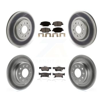 Front Rear Coated Disc Brake Rotors And Ceramic Pads Kit For Buick Envision KGT-102116