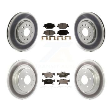 Front Rear Coated Disc Brake Rotors And Ceramic Pads Kit For Buick Envision KGT-102117