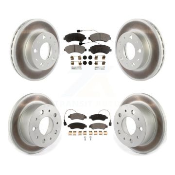 Front Rear Coated Brake Rotors Ceramic Pad Kit For 2014-2020 Ram ProMaster 2500 3500 1500 KGT-102124