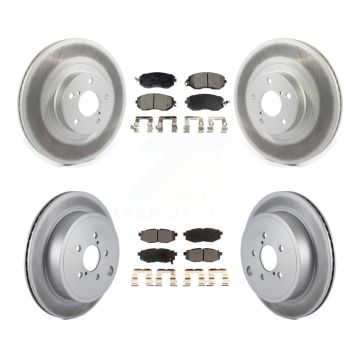 Front Rear Coated Disc Brake Rotors And Ceramic Pads Kit For Subaru BRZ Toyota 86 KGT-102137