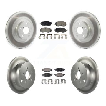 Front Rear Coated Disc Brake Rotors And Ceramic Pads Kit For Subaru Forester XV Crosstrek KGT-102138