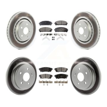Front Rear Coated Disc Brake Rotors And Ceramic Pads Kit For Toyota Camry Avalon TRD KGT-102171