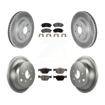 Front Rear Coated Disc Brake Rotors And Ceramic Pads Kit For Subaru Crosstrek KGT-102183