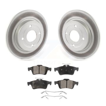Rear Coated Disc Brake Rotors And Ceramic Pads Kit For 2018-2022 Ford EcoSport AWD KGT-102200