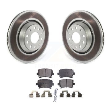 Rear Coated Disc Brake Rotors And Ceramic Pad Kit For Volkswagen GTI Passat CC Golf R R32 KGT-102205