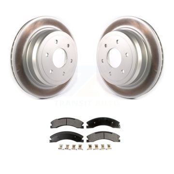 Rear Coated Disc Brake Rotors And Ceramic Pads Kit For 2016-2024 Nissan TITAN XD KGT-102212