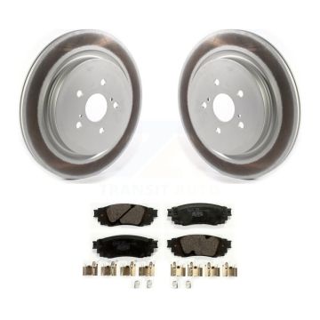 Rear Coated Disc Brake Rotors And Ceramic Pads Kit For Lexus RX350 RX450h RX350L RX450hL KGT-102213