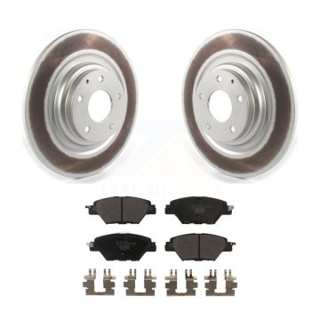 Rear Coated Disc Brake Rotors And Ceramic Pads Kit For 2016-2023 Mazda CX-9 KGT-102215