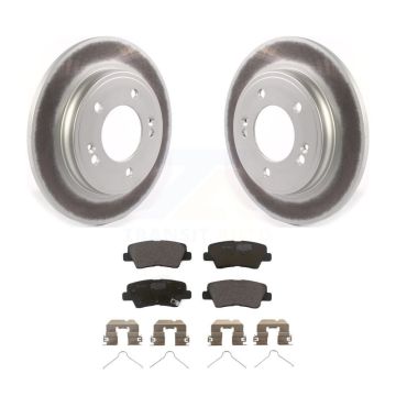 Rear Coated Disc Brake Rotors And Ceramic Pads Kit For Hyundai Elantra Kia Niro Ioniq KGT-102216