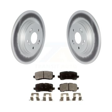 Rear Coated Disc Brake Rotors And Ceramic Pads Kit For 2018-2023 Honda Odyssey KGT-102218