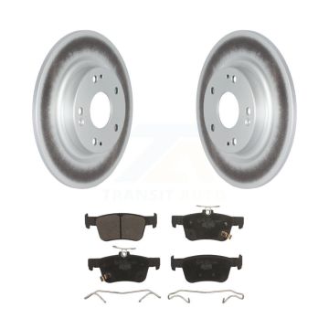Rear Coated Disc Brake Rotors And Ceramic Pads Kit For Honda Civic KGT-102219