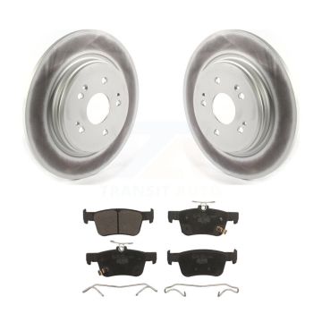 Rear Coated Disc Brake Rotors And Ceramic Pads Kit For 2019-2021 Acura RDX KGT-102221