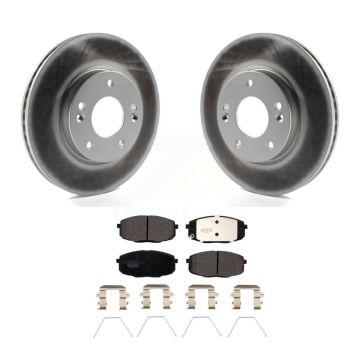 Front Coat Brake Rotors Ceramic Pad Kit For Kia Hyundai Kona Forte Soul Seltos Elantra GT KGT-102249