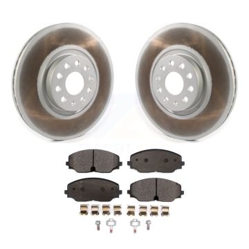 Front Coated Disc Brake Rotors And Ceramic Pads Kit For Volkswagen Atlas Cross Sport KGT-102257