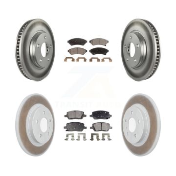 Front Rear Coated Brake Rotor Ceramic Pad Kit For Chevrolet Uplander Buick Terraza Saturn KGT-102259