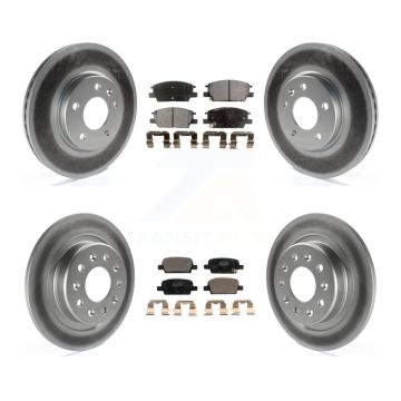 Front Rear Coated Disc Brake Rotors And Ceramic Pads Kit For Chevrolet Malibu KGT-102261