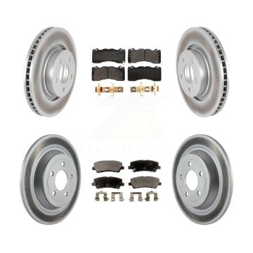 Front Rear Coat Disc Brake Rotor Ceramic Pad Kit For 2015 Ford Mustang With Brembo Brakes KGT-102264