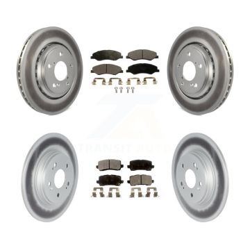 Front Rear Coated Disc Brake Rotors And Ceramic Pads Kit For 2018-2023 Honda Odyssey KGT-102272