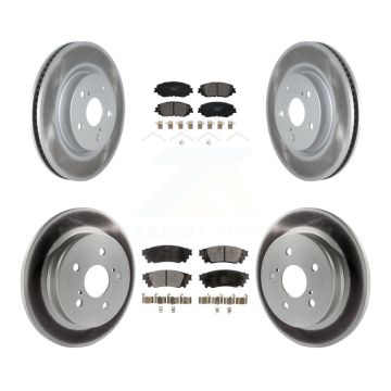 Front Rear Coated Brake Rotor & Ceramic Pad Kit For Toyota RAV4 Camry Corolla Cross Lexus KGT-102279