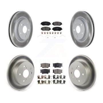 Front Rear Coated Disc Brake Rotors And Ceramic Pads Kit For Toyota Camry KGT-102280
