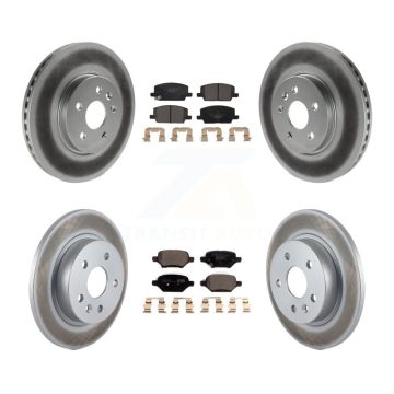 Front Rear Coated Disc Brake Rotors And Ceramic Pads Kit For Buick Encore Chevrolet Trax KGT-102358