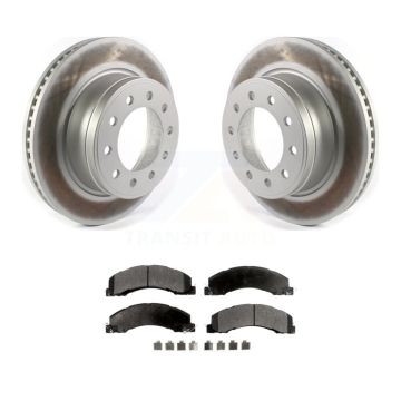 Front Coated Brake Rotor Ceramic Pad Kit For Ram Dodge Sterling Truck 4500 5500 Bullet 45 KGT-102365