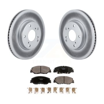 Front Coated Disc Brake Rotors And Ceramic Pads Kit For Honda Civic Insight KGT-102368