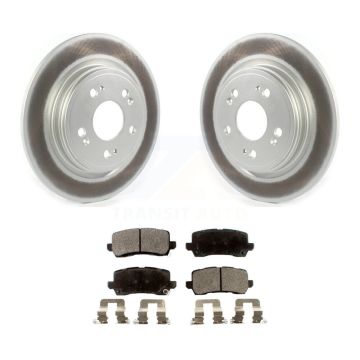 Rear Coated Disc Brake Rotors And Ceramic Pads Kit For 2014-2020 Acura RLX KGT-102373