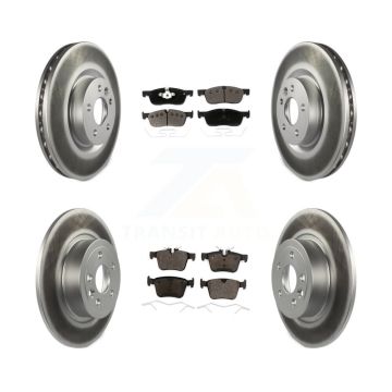 Front Rear Coated Disc Brake Rotors And Ceramic Pads Kit For Land Rover Range Evoque KGT-102423