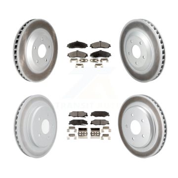 Front Rear Coated Disc Brake Rotor Ceramic Pad Kit (6Pc) For 1997-2004 Chevrolet Corvette KGT-102431