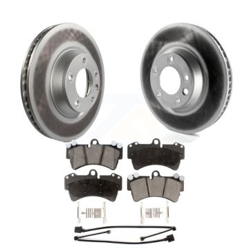 Front Coated Brake Rotor & Ceramic Pad Kit For Audi Q7 Porsche Cayenne Volkswagen Touareg KGT-102437