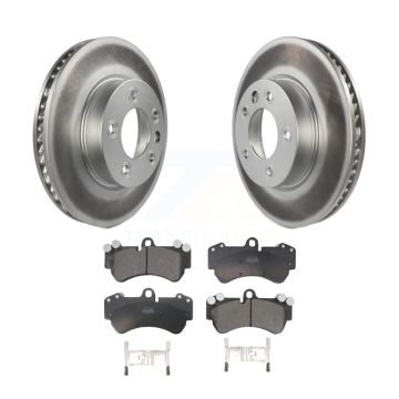 Front Coated Disc Brake Rotors And Ceramic Pad Kit For Porsche Cayenne Volkswagen Touareg KGT-102438