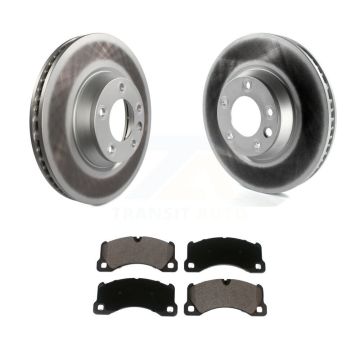 Front Coated Disc Brake Rotors And Ceramic Pads Kit For Porsche Cayenne KGT-102442