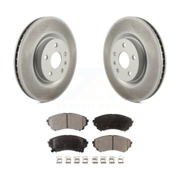 Front Coated Disc Brake Rotors And Ceramic Pads Kit For Cadillac CTS KGT-102450