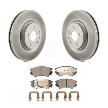 Front Coated Disc Brake Rotors And Ceramic Pads Kit For 2011-2017 Chevrolet Caprice KGT-102454