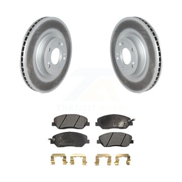 Front Coated Disc Brake Rotors And Ceramic Pads Kit For 2009-2011 Hyundai Genesis 3.8L KGT-102457