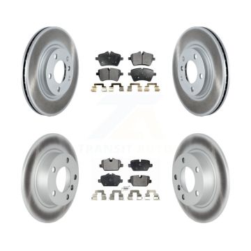 Front Rear Coated Disc Brake Rotor And Ceramic Pad Kit For Mini Cooper Countryman Paceman KGT-102478