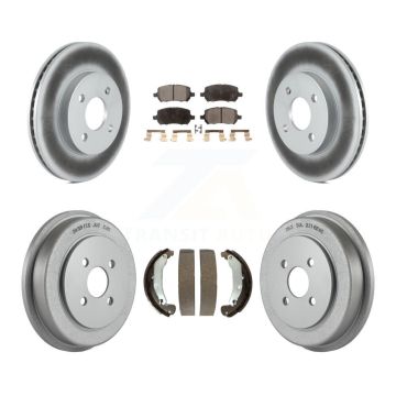 Front Rear Coat Brake Rotors Ceramic Pad Drum Kit For Chevrolet Cobalt Saturn Ion Pontiac KGT-102512