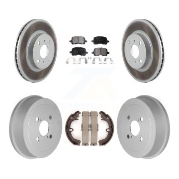 Front Rear Coated Disc Brake Rotors Ceramic Pads And Drum Kit For Toyota Corolla KGT-102522