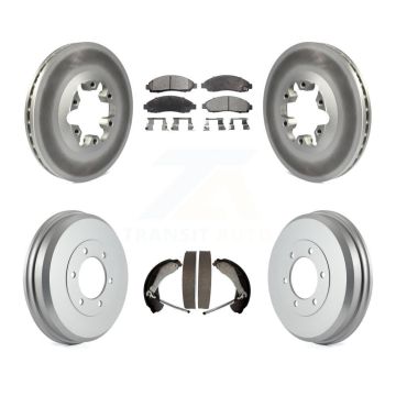 Front Rear Coat Brake Rotors Ceramic Pad Drum Kit For Chevrolet Colorado GMC Canyon Isuzu KGT-102524
