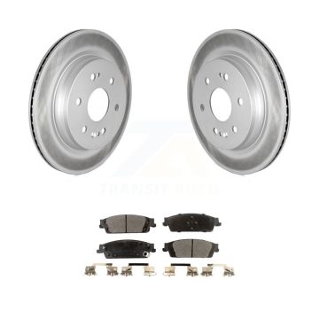 Rear Coat Brake Rotors Ceramic Pad Kit For Chevrolet Silverado 1500 LD GMC Sierra Limited KGT-102573