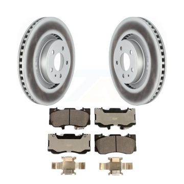 Front Coated Disc Brake Rotors And Ceramic Pads Kit For Ford Mustang KGT-102582