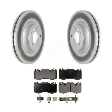 Front Coated Disc Brake Rotors And Ceramic Pads Kit For Land Rover Range Sport KGT-102585