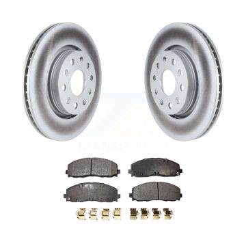 Front Coated Disc Brake Rotors And Ceramic Pads Kit For Jeep Wrangler Gladiator KGT-102588